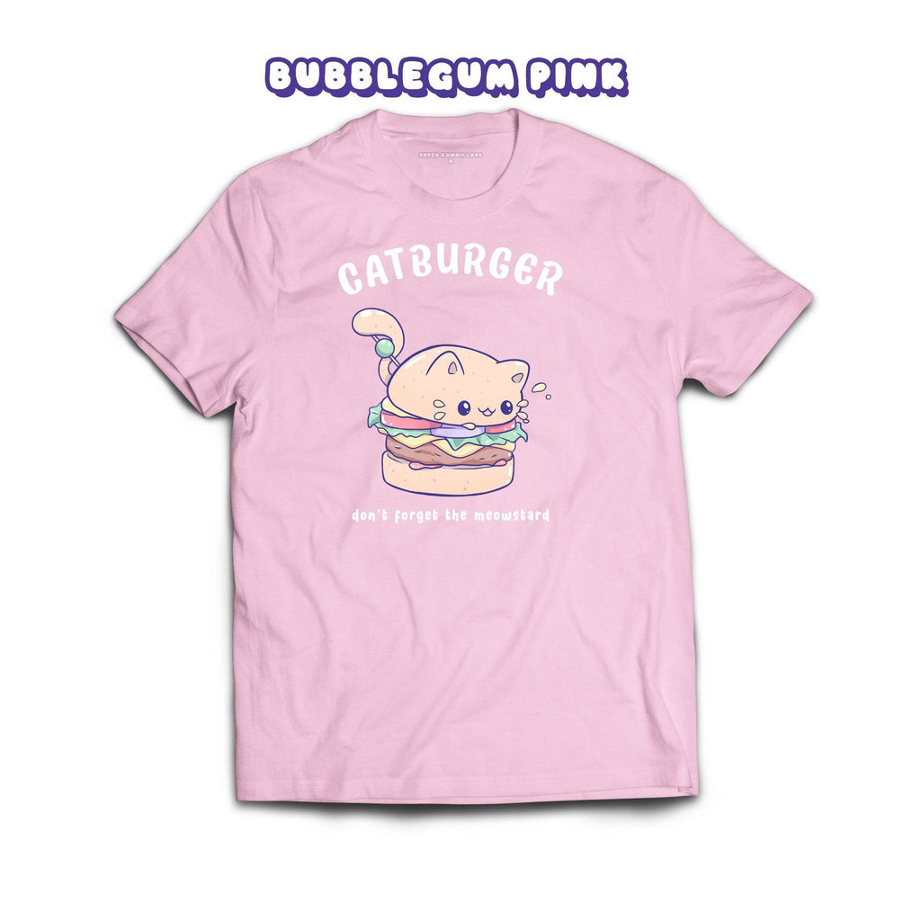Catburger T-shirt, Bubblegum Pink 100% Ringspun Cotton T-shirt