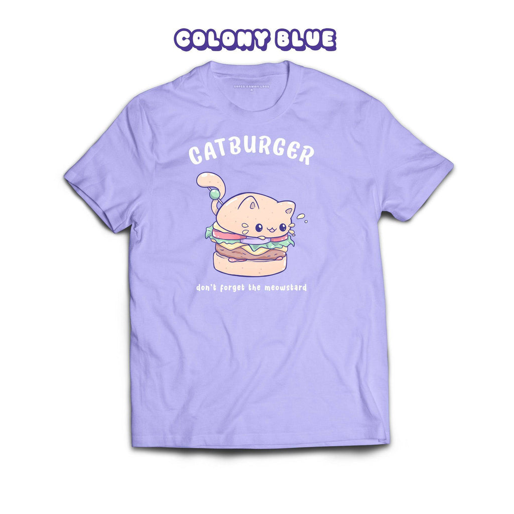 Catburger T-shirt, Colony Blue 100% Ringspun Cotton T-shirt
