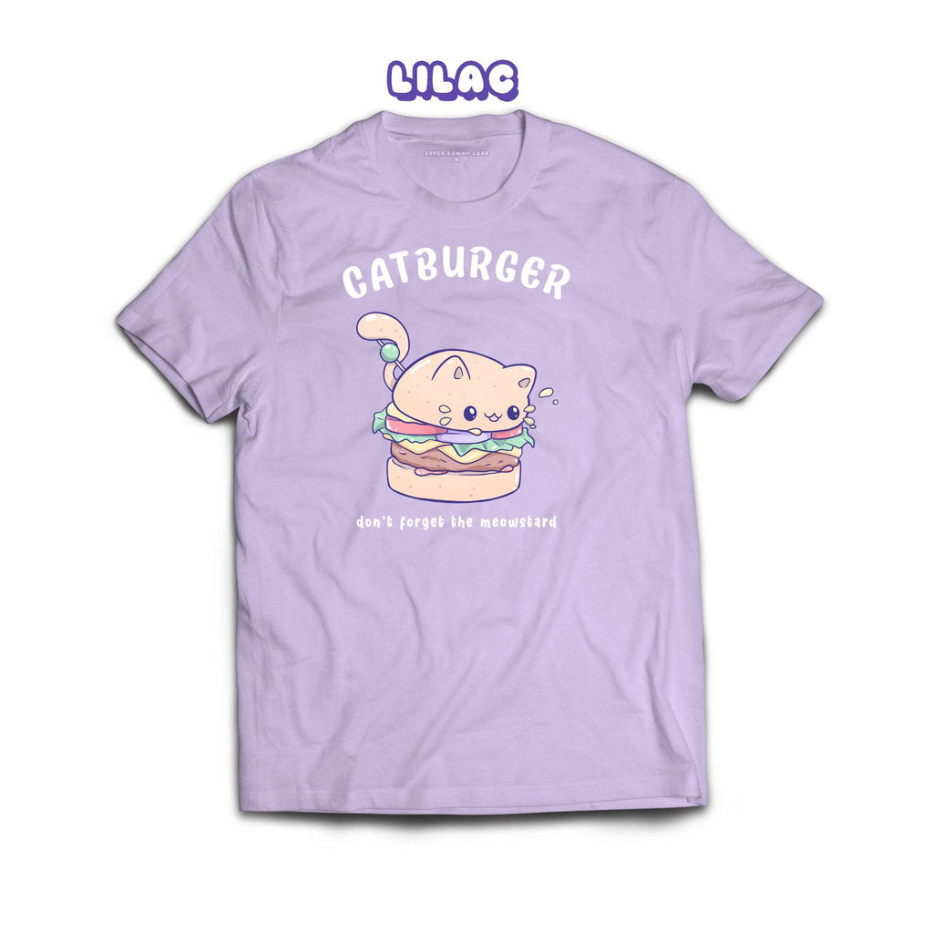 Catburger T-shirt, Lilac 100% Ringspun Cotton T-shirt