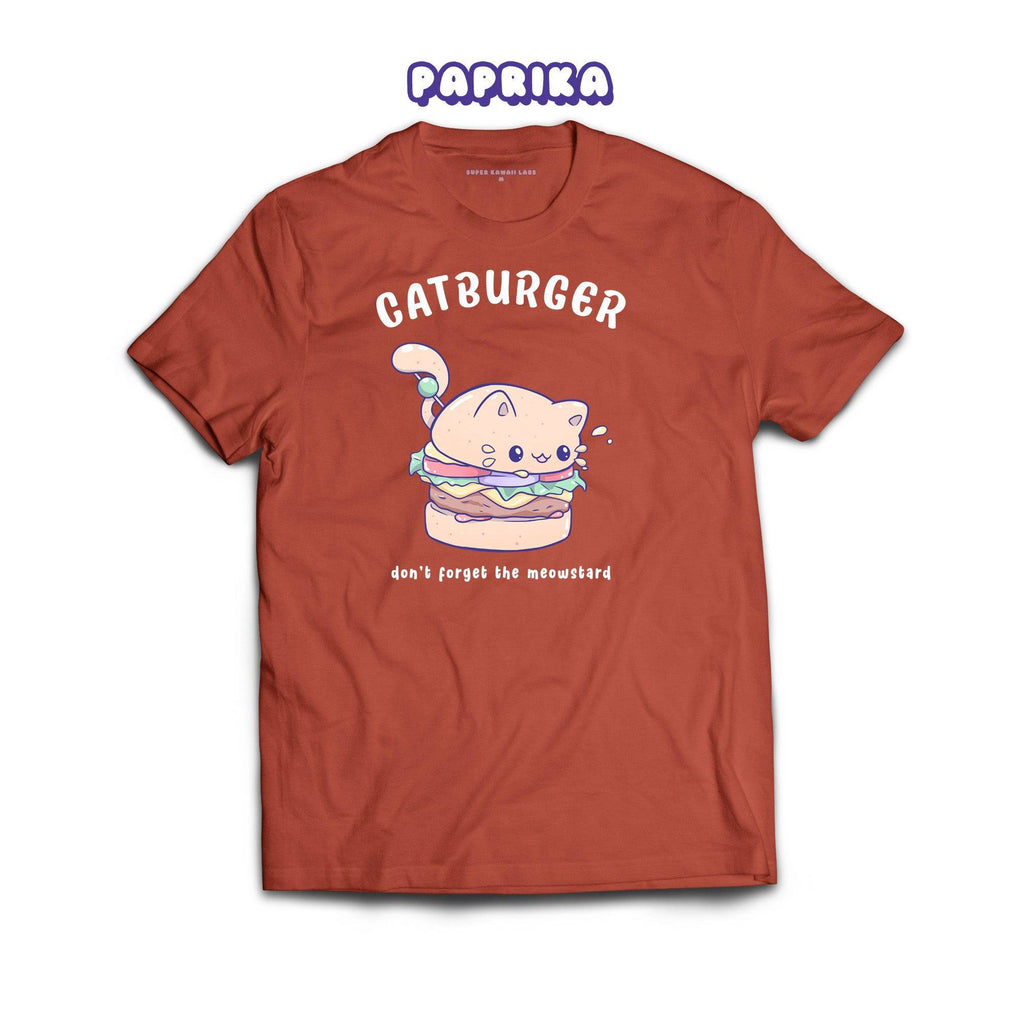 Catburger T-shirt, Paprika 100% Ringspun Cotton T-shirt