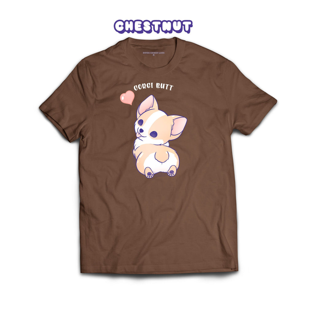Corgi T-shirt, Chestnut 100% Ringspun Cotton T-shirt