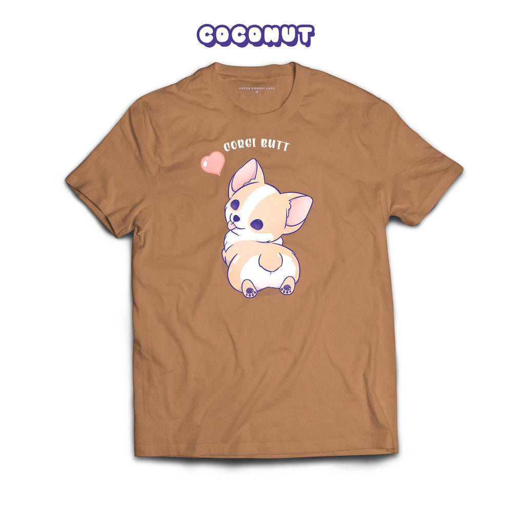 Corgi T-shirt, Toasted Coconut 100% Ringspun Cotton T-shirt