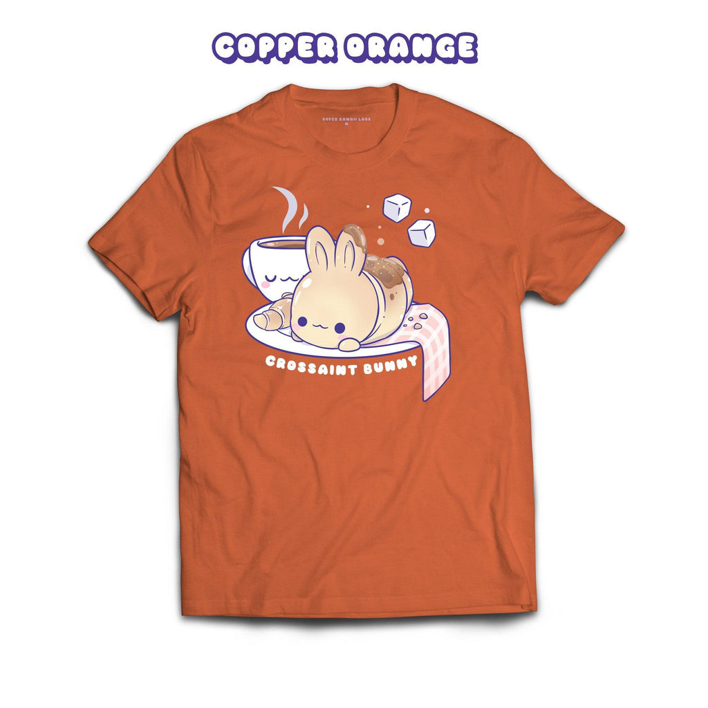 Croissant Bunny T-shirt, Copper Orange 100% Ringspun Cotton T-shirt