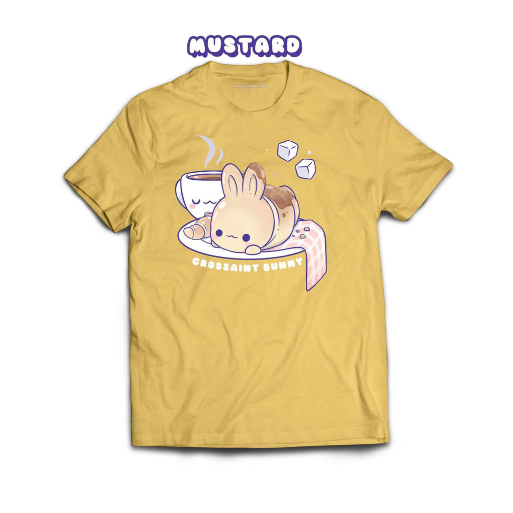 Croissant Bunny T-shirt, Mustard 100% Ringspun Cotton T-shirt