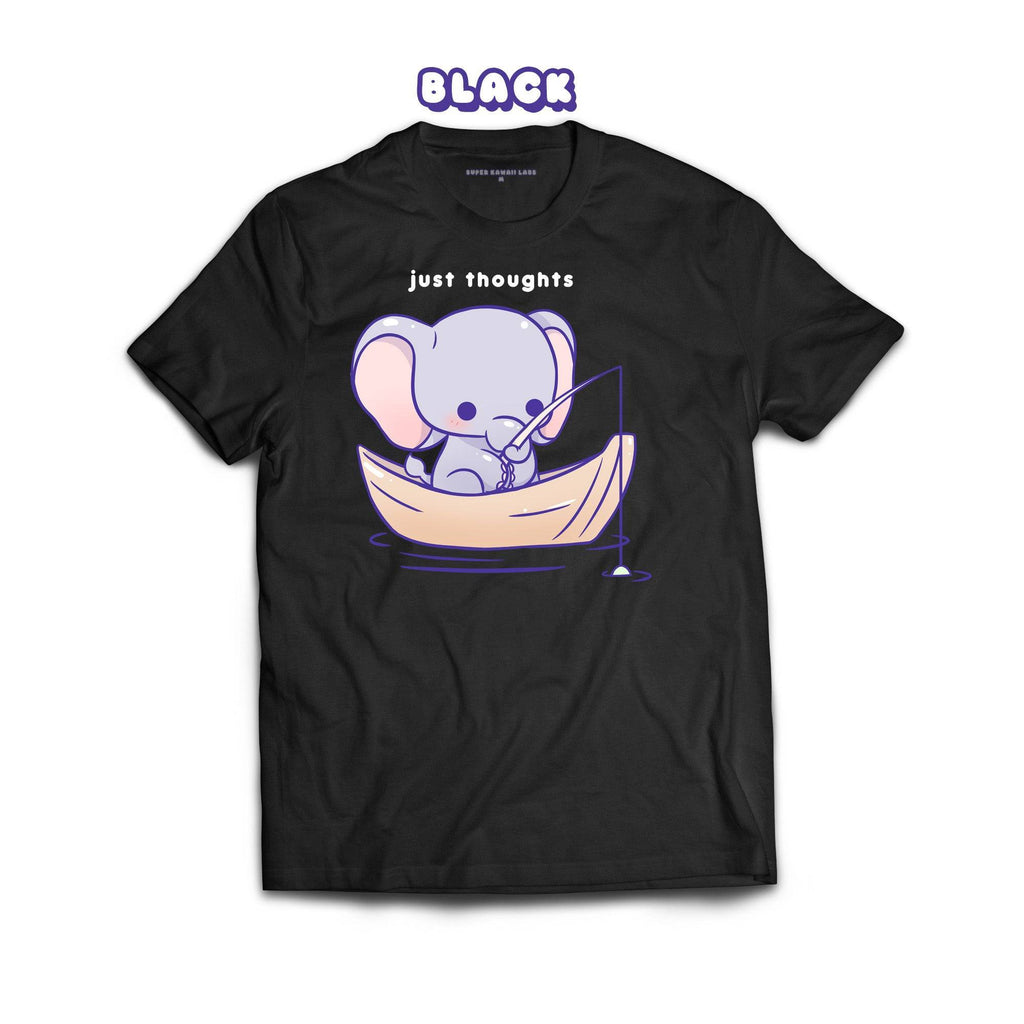 Elephant T-shirt, Black 100% Ringspun Cotton T-shirt