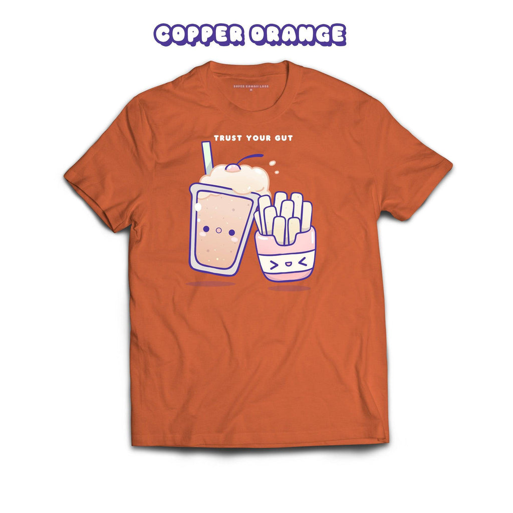 FriesAndShake T-shirt, Copper Orange 100% Ringspun Cotton T-shirt