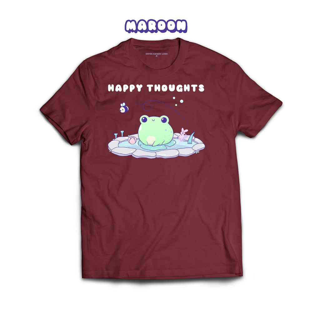 Frog T-shirt, Maroon 100% Ringspun Cotton T-shirt