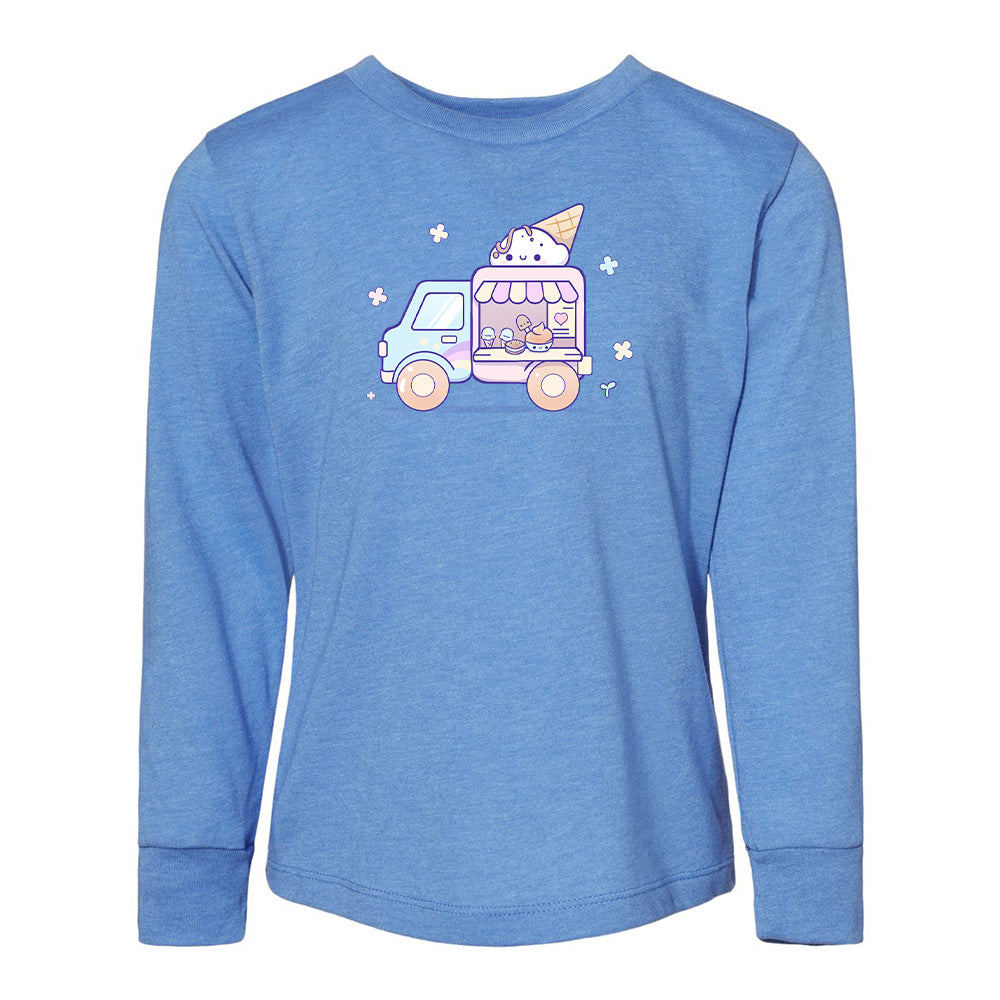 Blue IceCreamTruck Toddler Longsleeve Sweatshirt