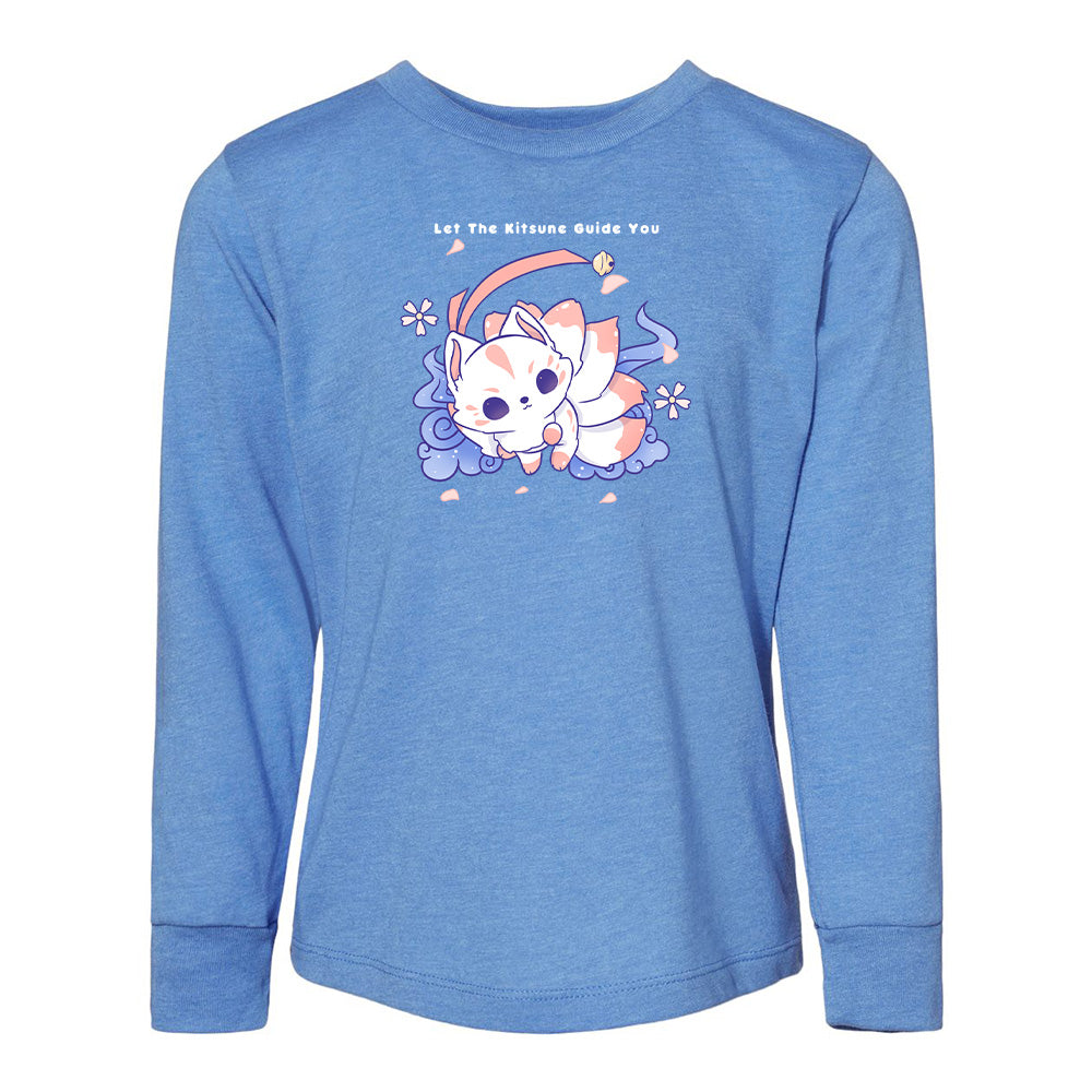 Blue Kitsune Toddler Longsleeve Sweatshirt