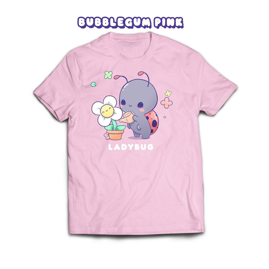 Ladybug T-shirt, Bubblegum Pink 100% Ringspun Cotton T-shirt