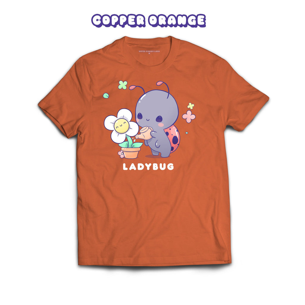 Ladybug T-shirt, Copper Orange 100% Ringspun Cotton T-shirt