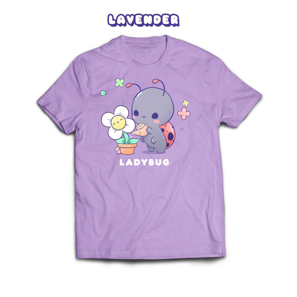 Ladybug T-shirt, Lavender 100% Ringspun Cotton T-shirt