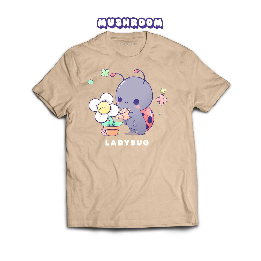 Ladybug T-shirt, Mushroom 100% Ringspun Cotton T-shirt