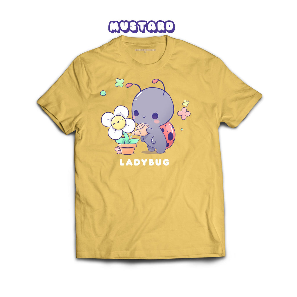 Ladybug T-shirt, Mustard 100% Ringspun Cotton T-shirt