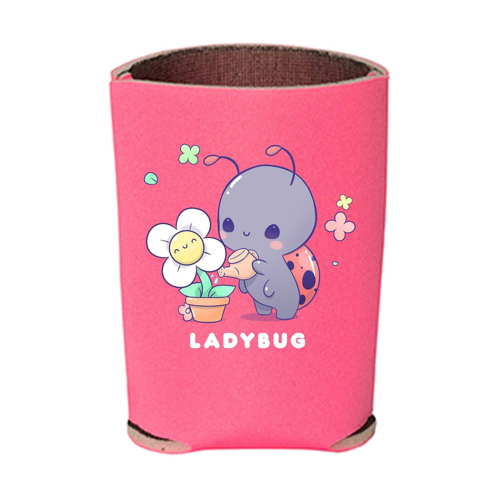 Kawaii Pink Ladybug Beverage Holder