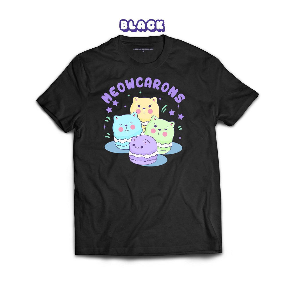 Meowcaroons2 T-shirt, Black 100% Ringspun Cotton T-shirt