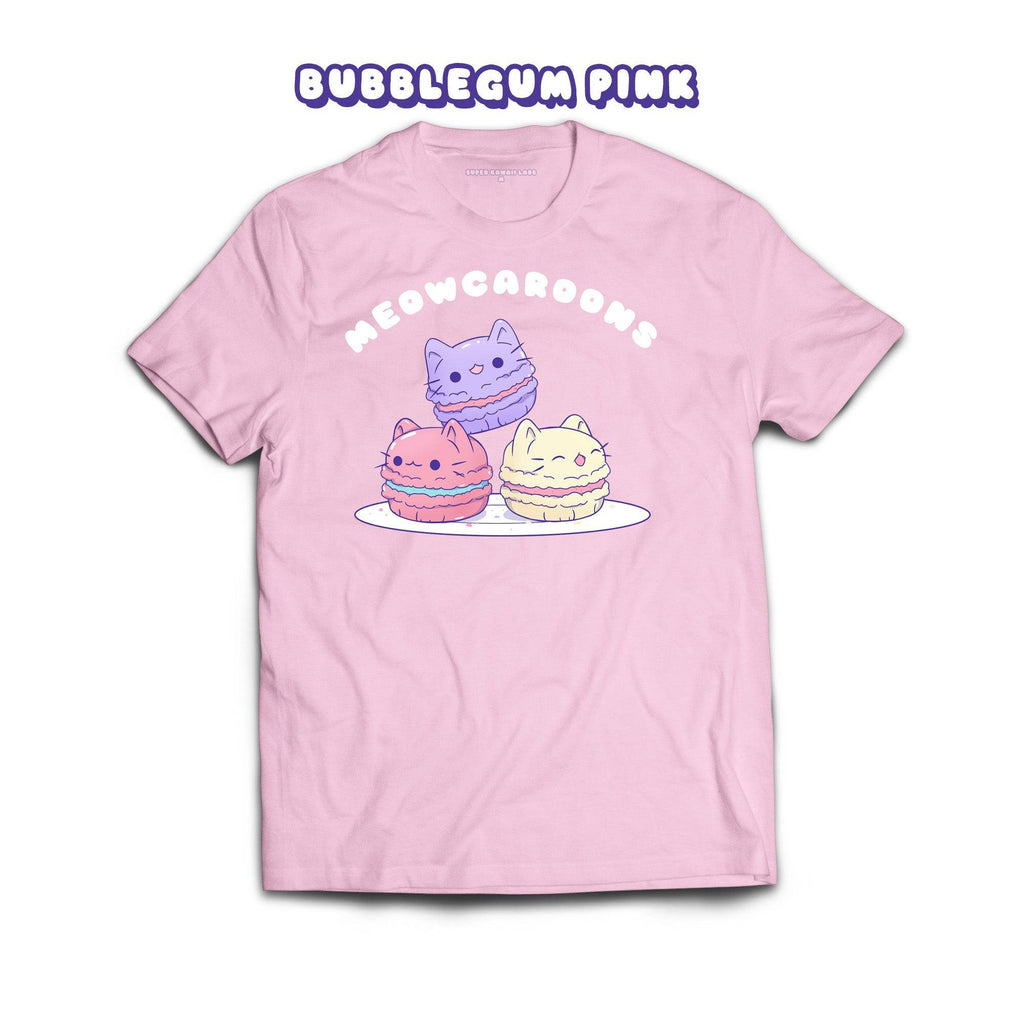 Mewocaroons T-shirt, Bubblegum Pink 100% Ringspun Cotton T-shirt