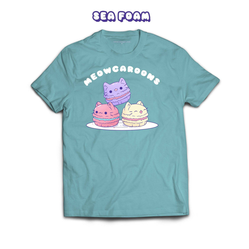 Mewocaroons T-shirt, Sea Foam 100% Ringspun Cotton T-shirt