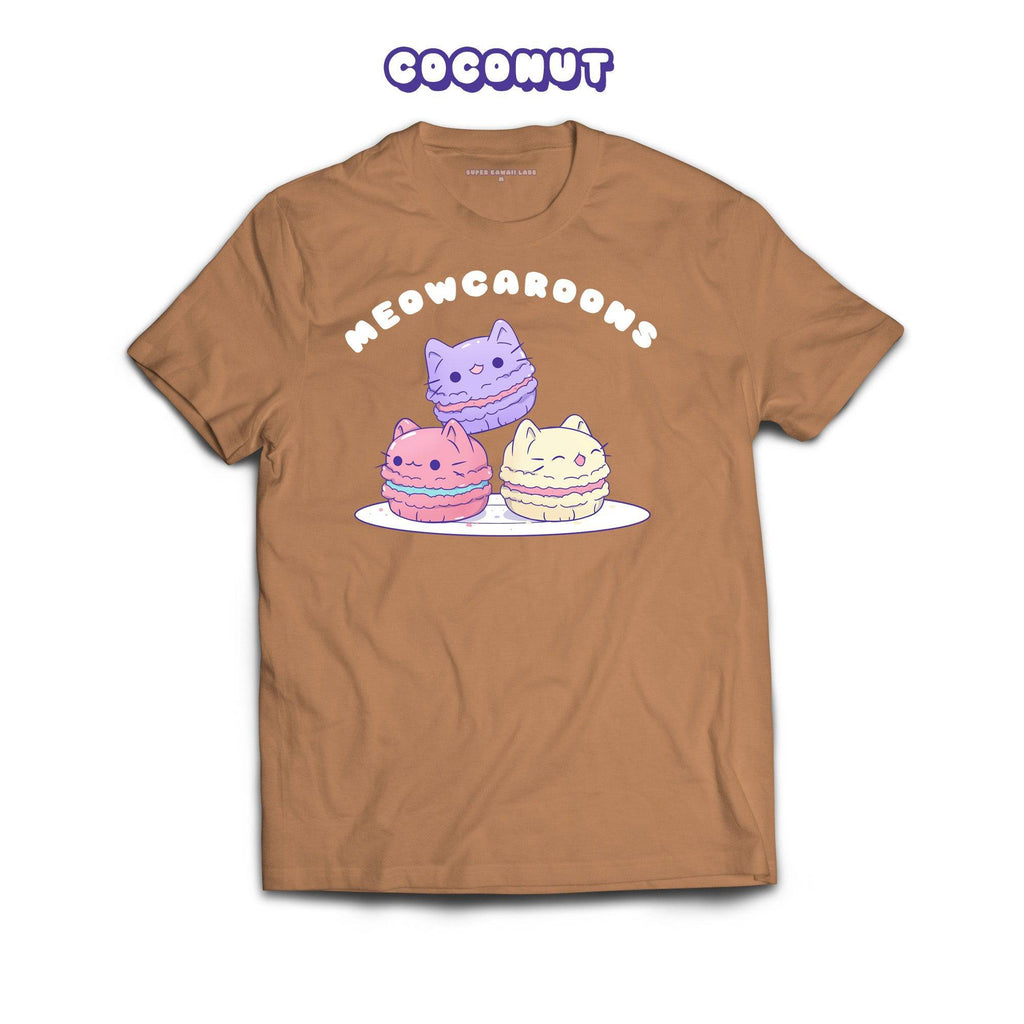 Mewocaroons T-shirt, Toasted Coconut 100% Ringspun Cotton T-shirt