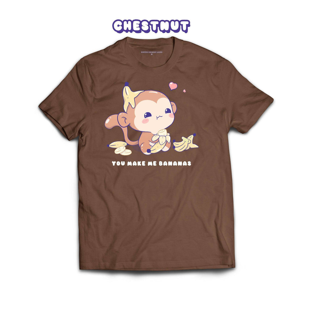 Monkey T-shirt, Chestnut 100% Ringspun Cotton T-shirt