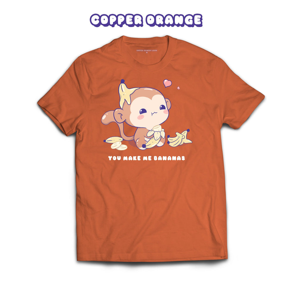 Monkey T-shirt, Copper Orange 100% Ringspun Cotton T-shirt