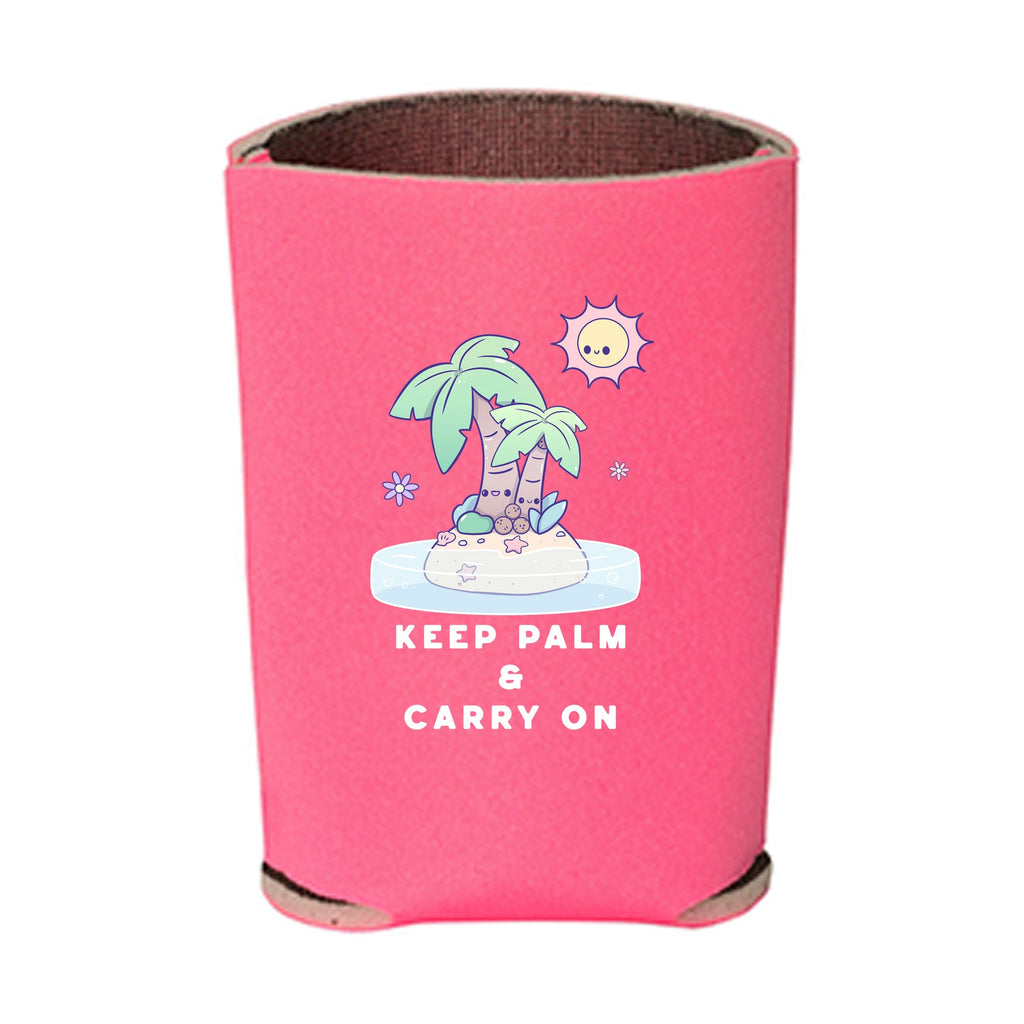 Kawaii Pink Palm Trees Beverage Holder