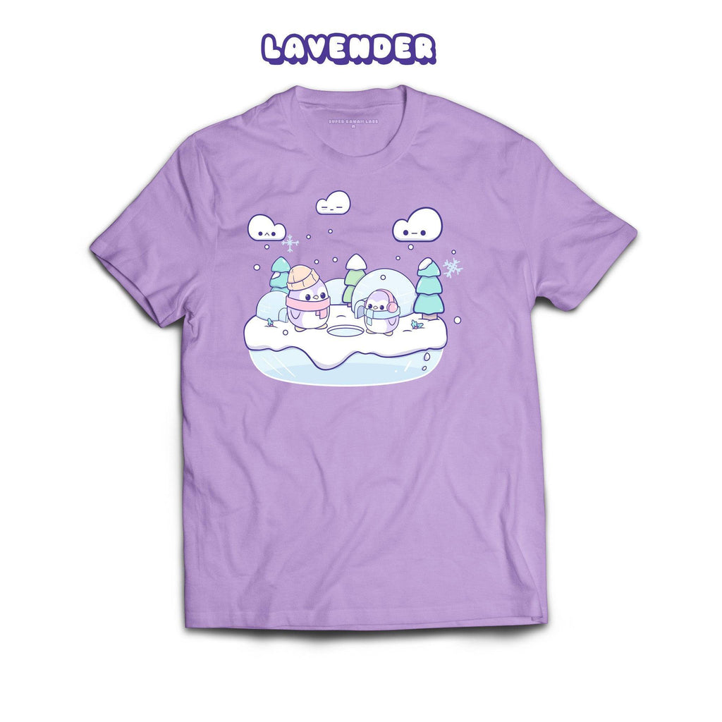 Penguins T-shirt, Lavender 100% Ringspun Cotton T-shirt