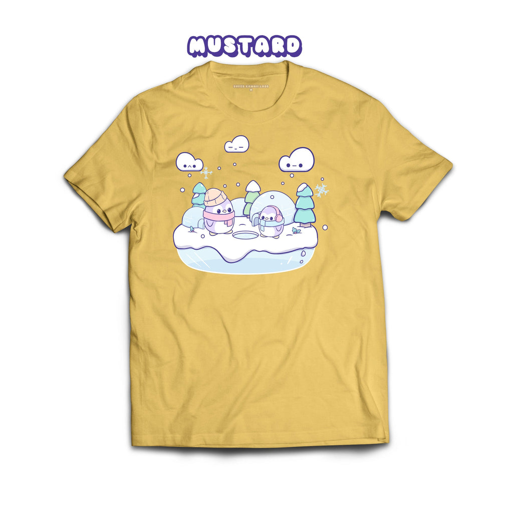Penguins T-shirt, Mustard 100% Ringspun Cotton T-shirt