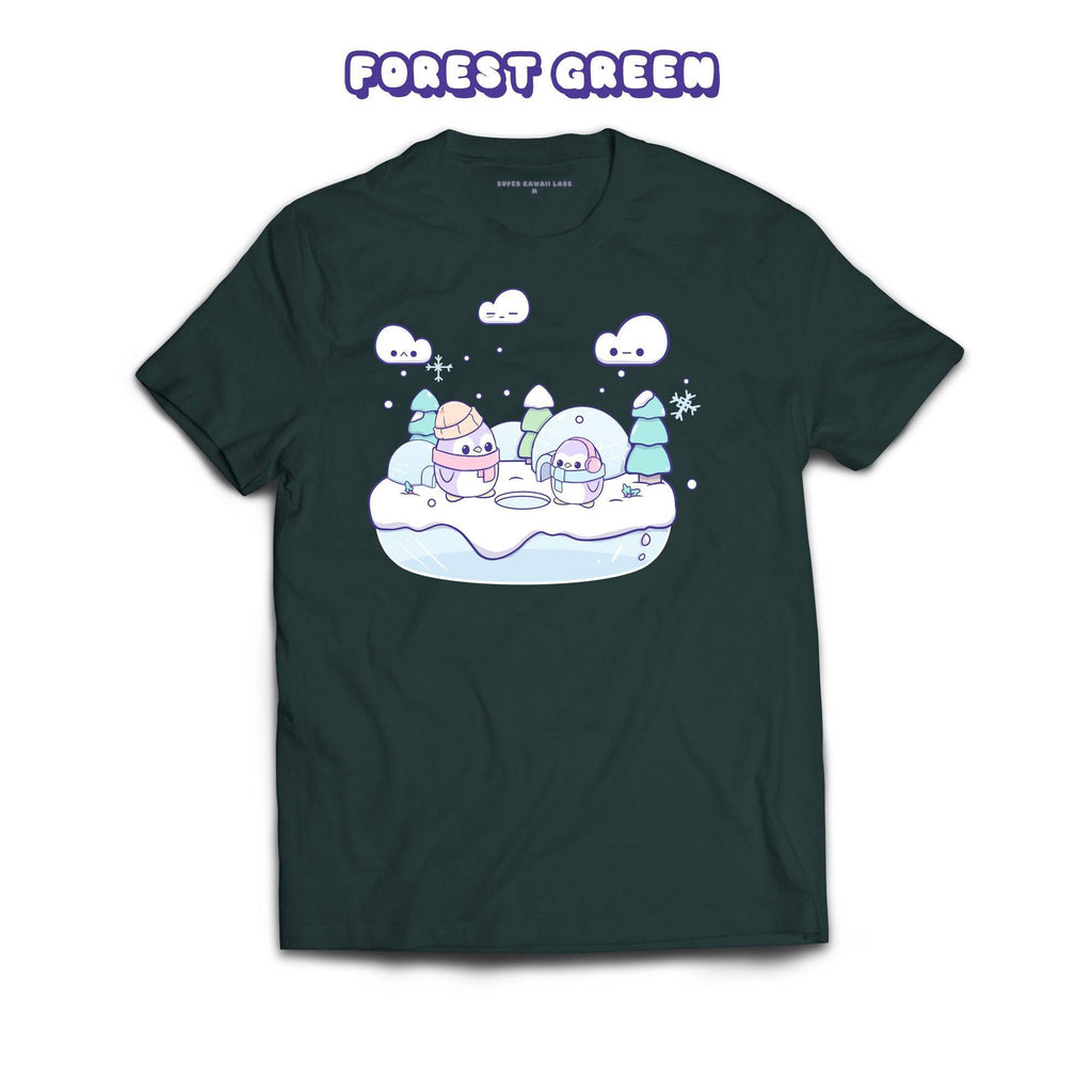 Penguins T-shirt, Forest Green 100% Ringspun Cotton T-shirt