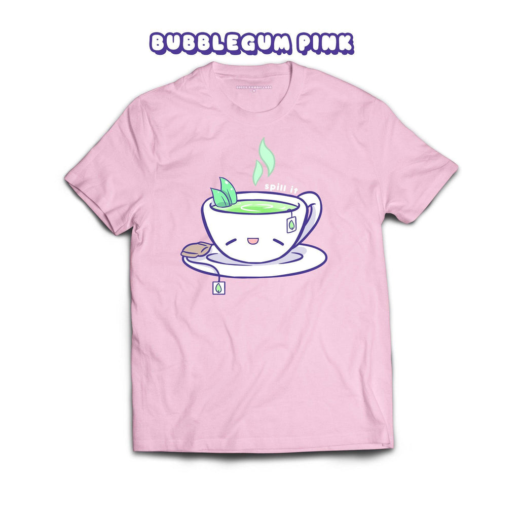 Tea T-shirt, Bubblegum Pink 100% Ringspun Cotton T-shirt