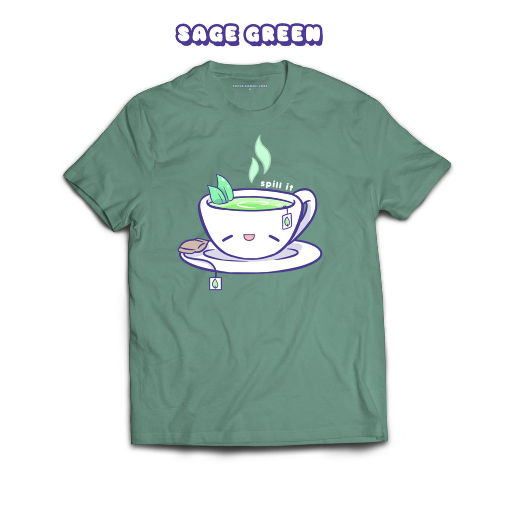 Tea T-shirt, Sage 100% Ringspun Cotton T-shirt