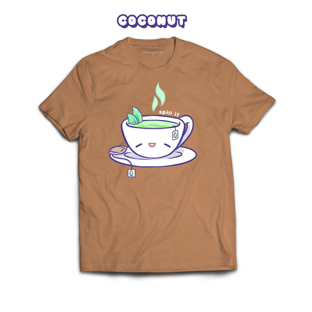 Tea T-shirt, Toasted Coconut 100% Ringspun Cotton T-shirt