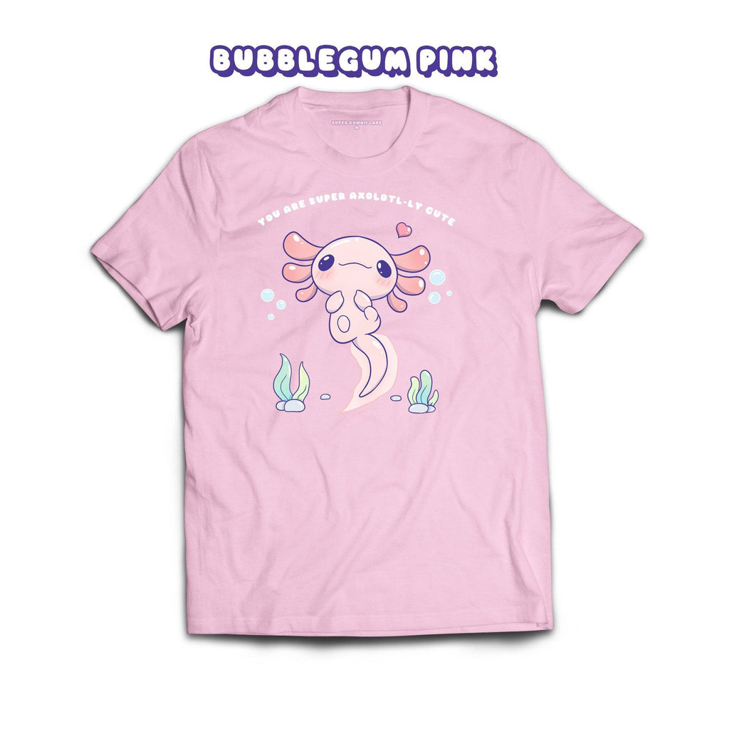 Axolotl T-shirt, Bubblegum Pink 100% Ringspun Cotton T-shirt