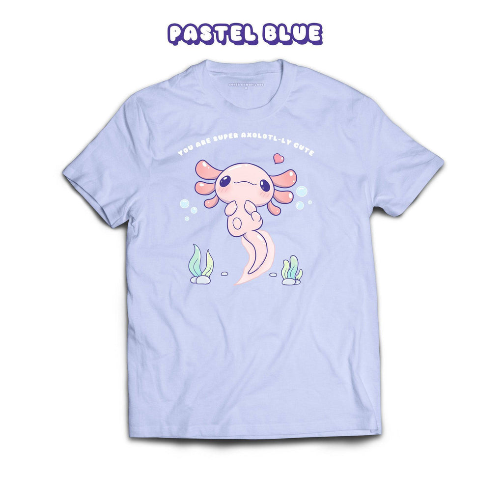 Axolotl T-shirt, Dusty Blue 100% Ringspun Cotton T-shirt
