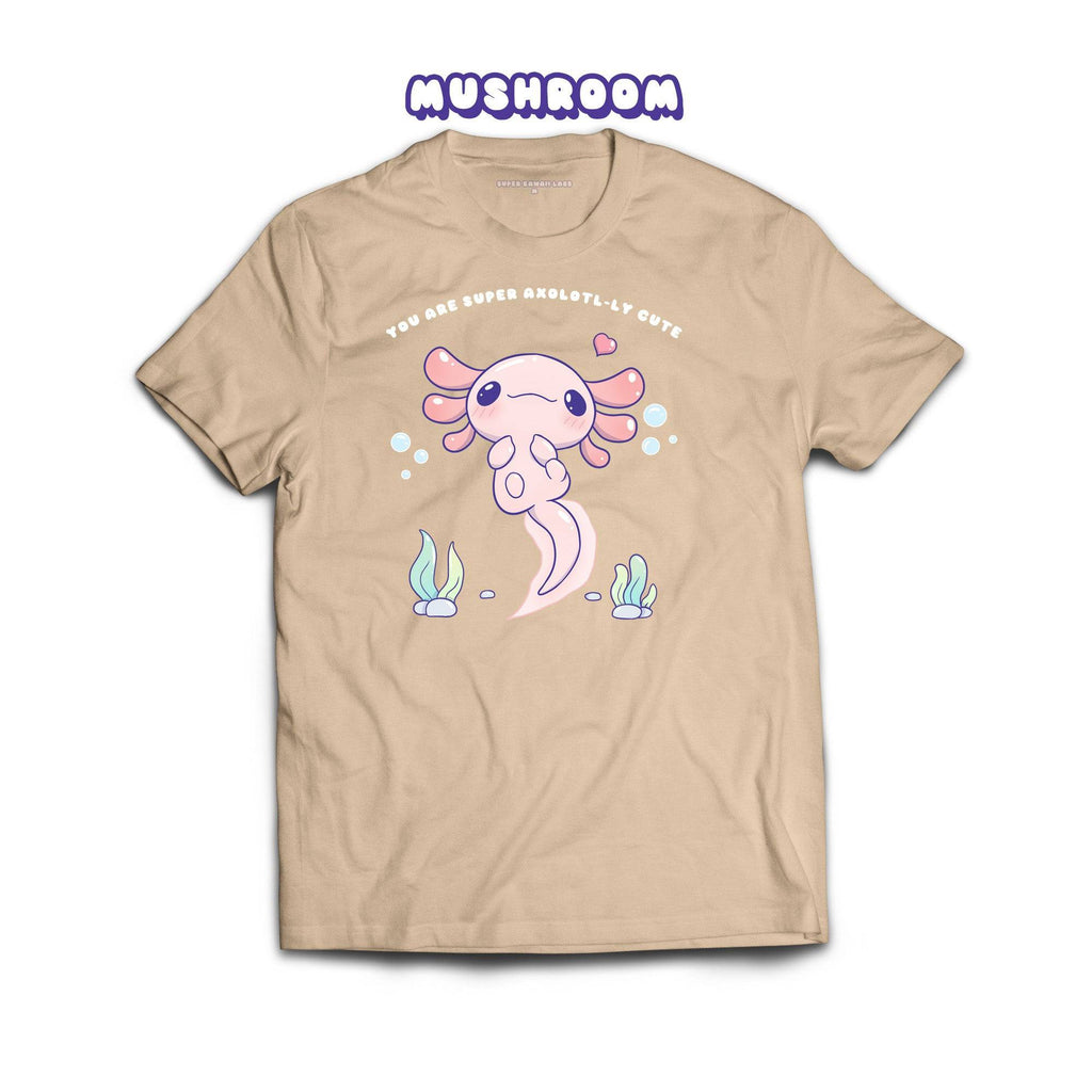 Axolotl T-shirt, Mushroom 100% Ringspun Cotton T-shirt