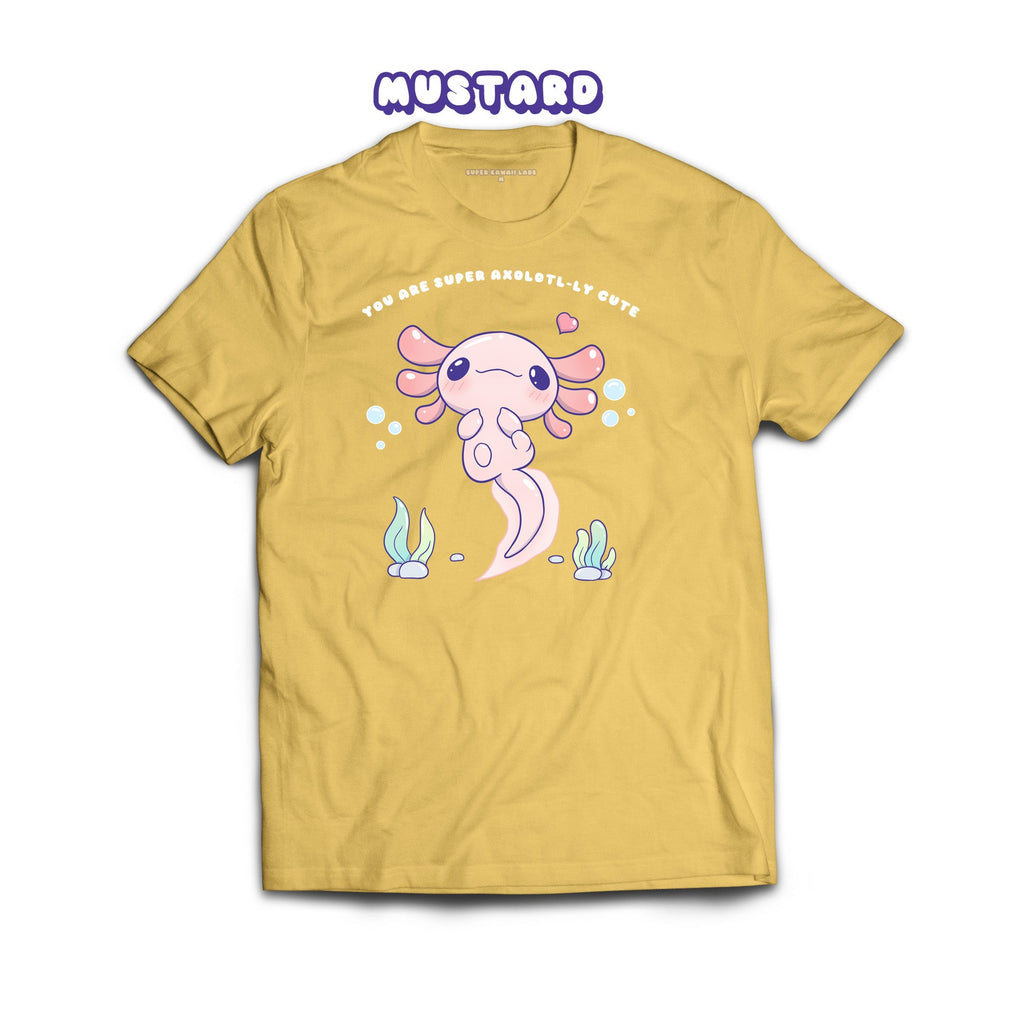Axolotl T-shirt, Mustard 100% Ringspun Cotton T-shirt