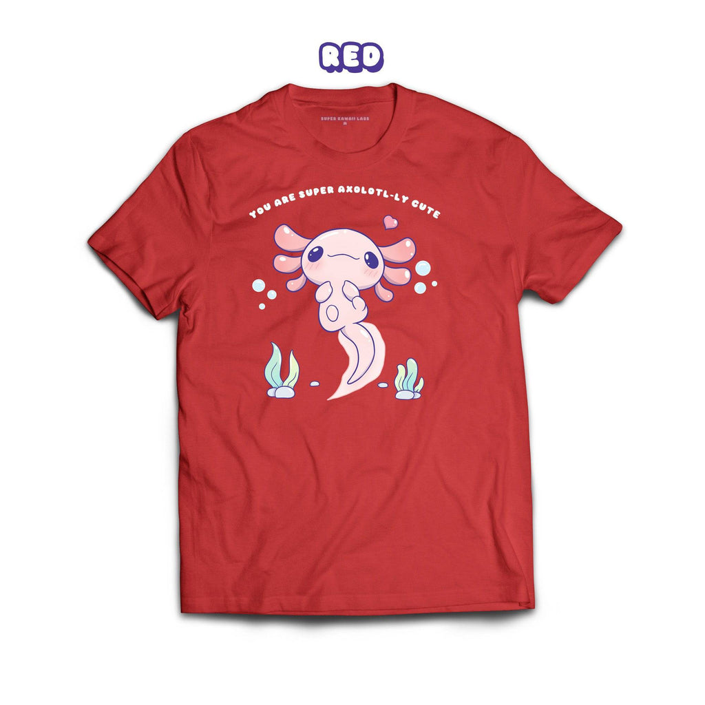 Axolotl T-shirt, Red 100% Ringspun Cotton T-shirt