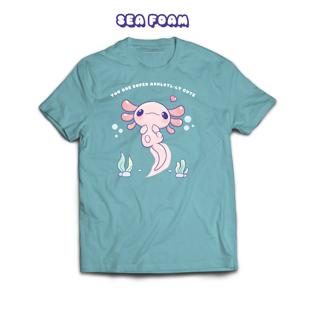 Axolotl T-shirt, Sea Foam 100% Ringspun Cotton T-shirt