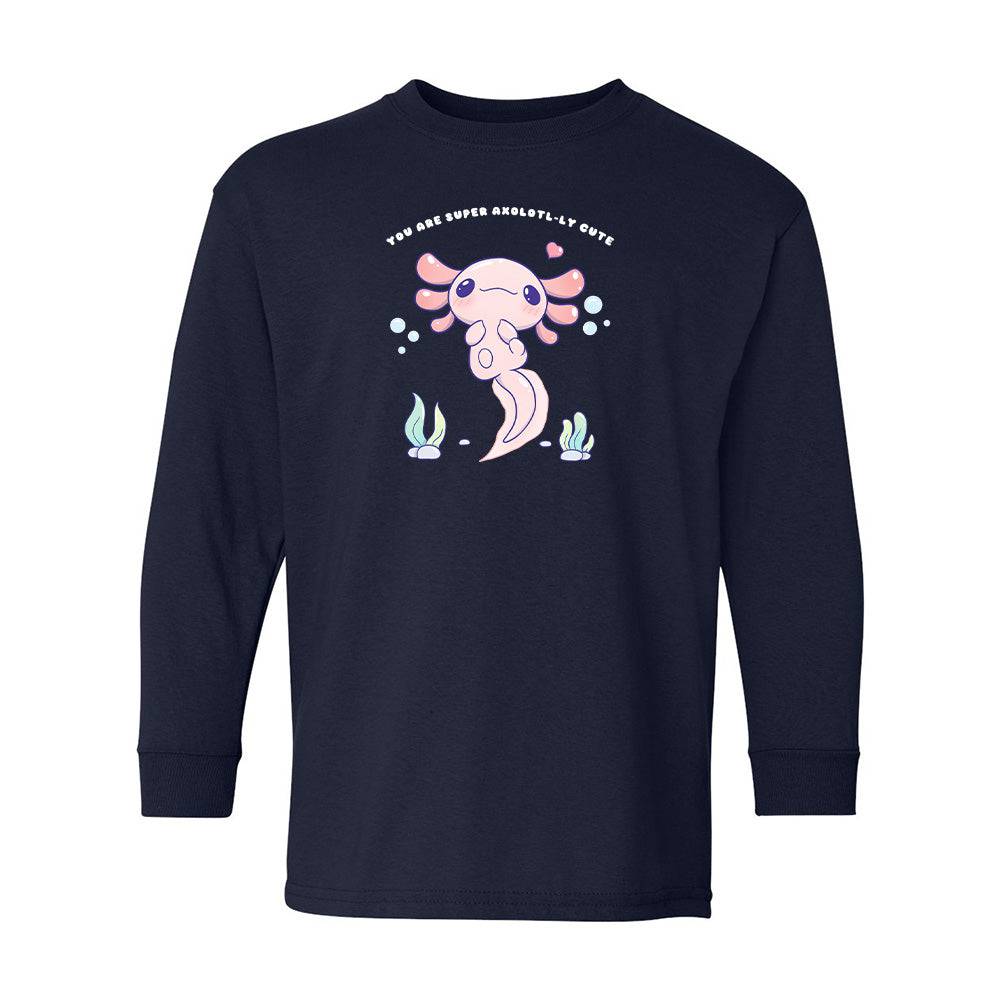 Navy Axolotl Youth Longsleeve Shirt