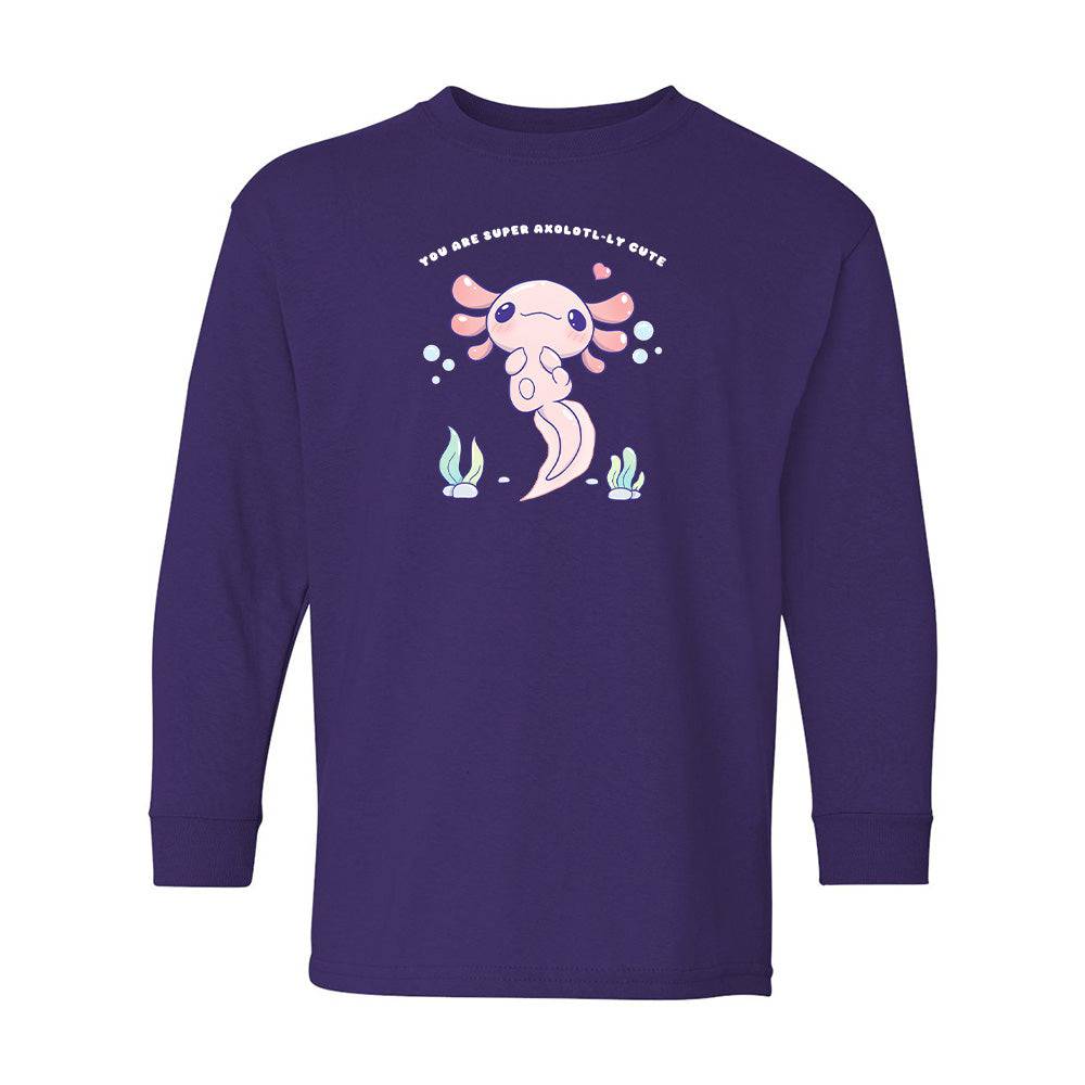 Purple Axolotl Youth Longsleeve Shirt