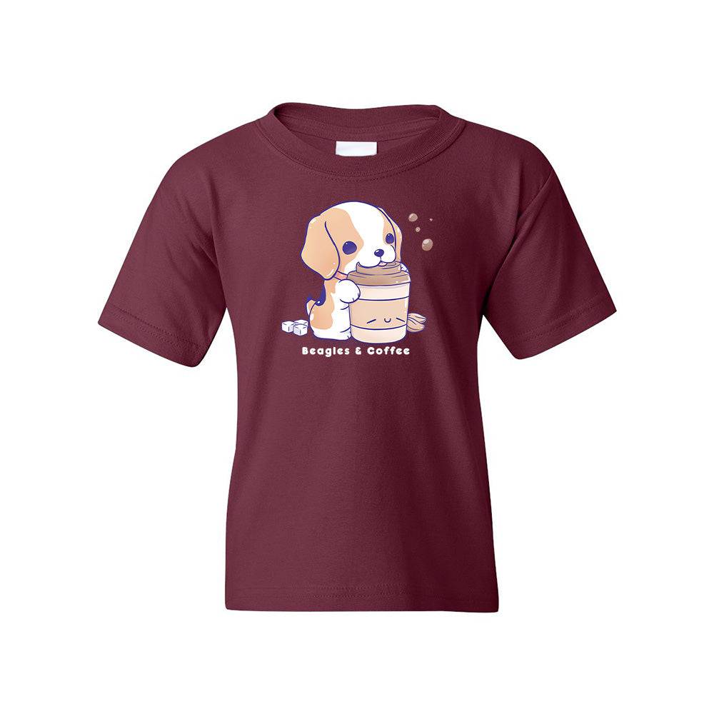 Maroon Beagle Youth T-shirt