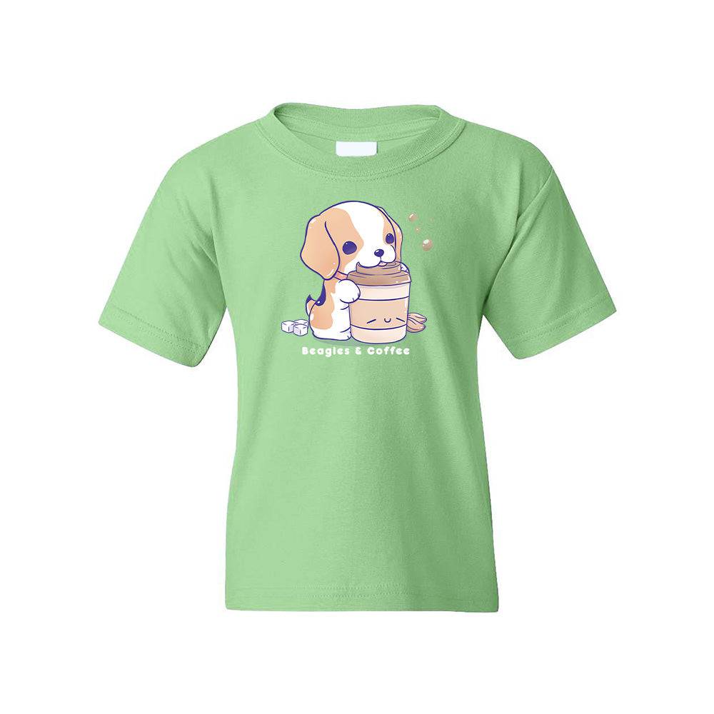 Pastel Green Beagle Youth T-shirt