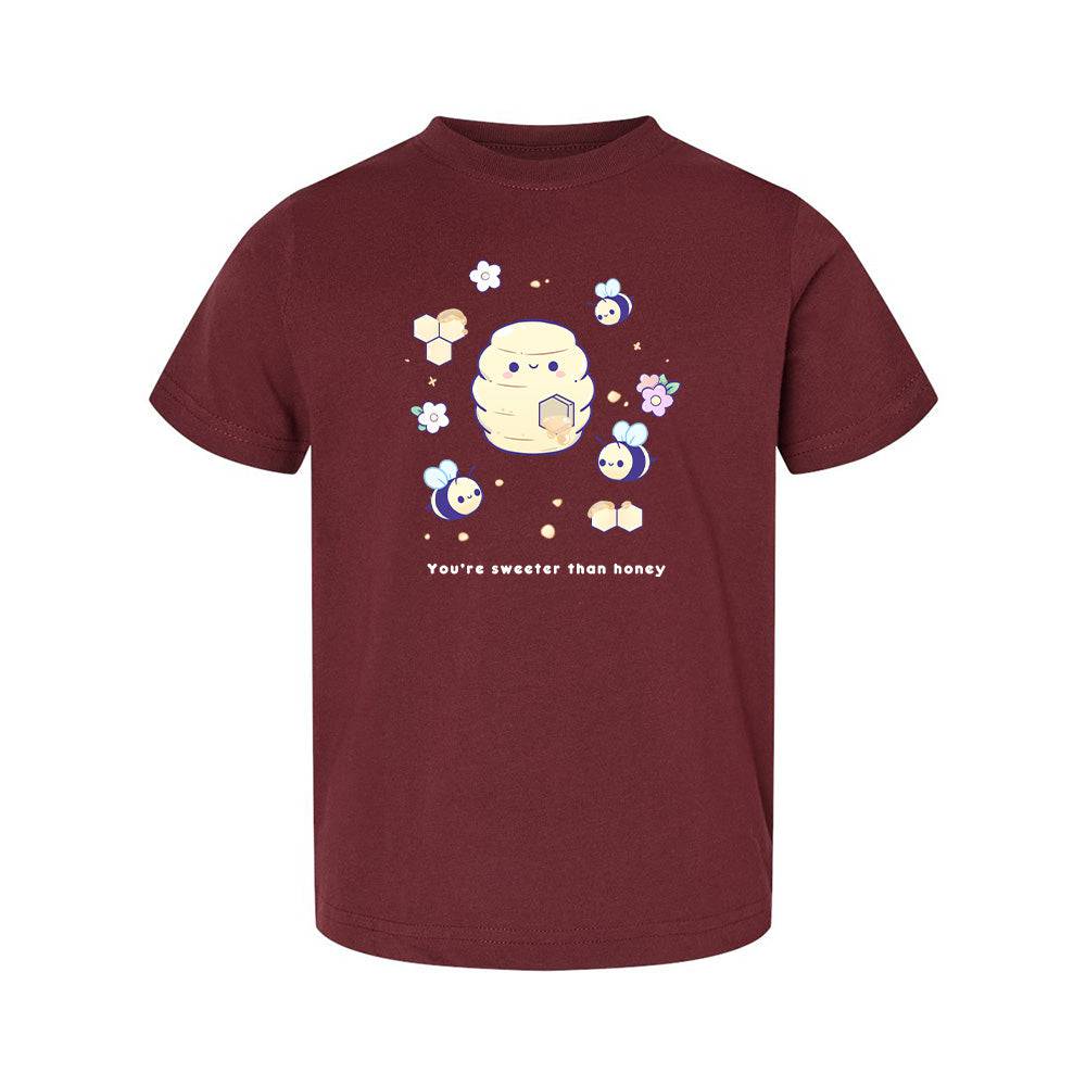 Bee Maroon Toddler T-shirt