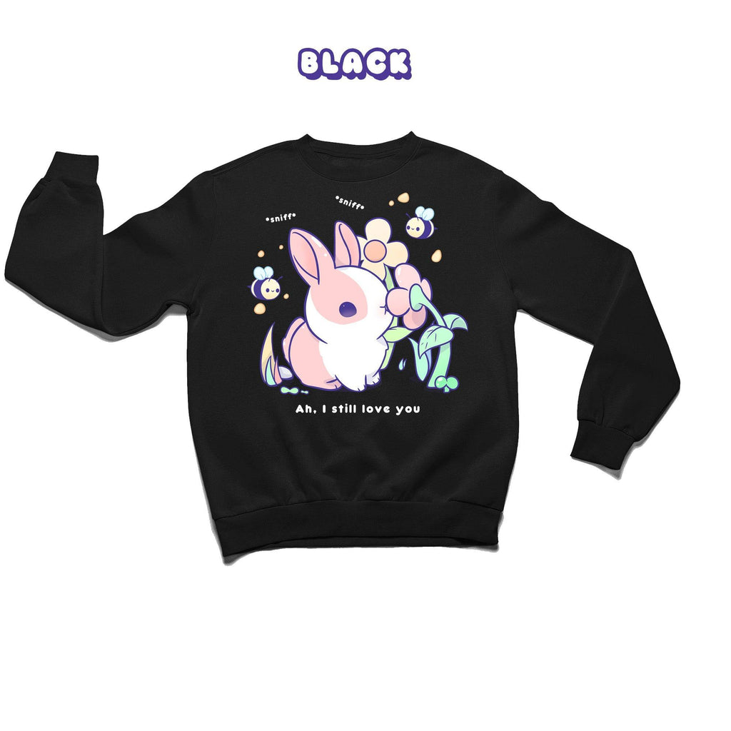 BunnySniff Black Crewneck Sweatshirt