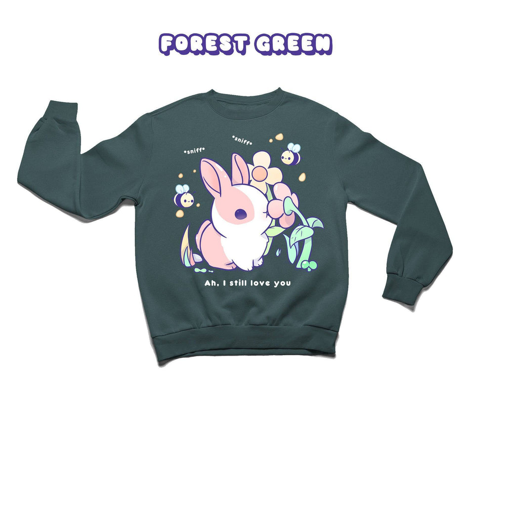 BunnySniff Forest Green Crewneck Sweatshirt