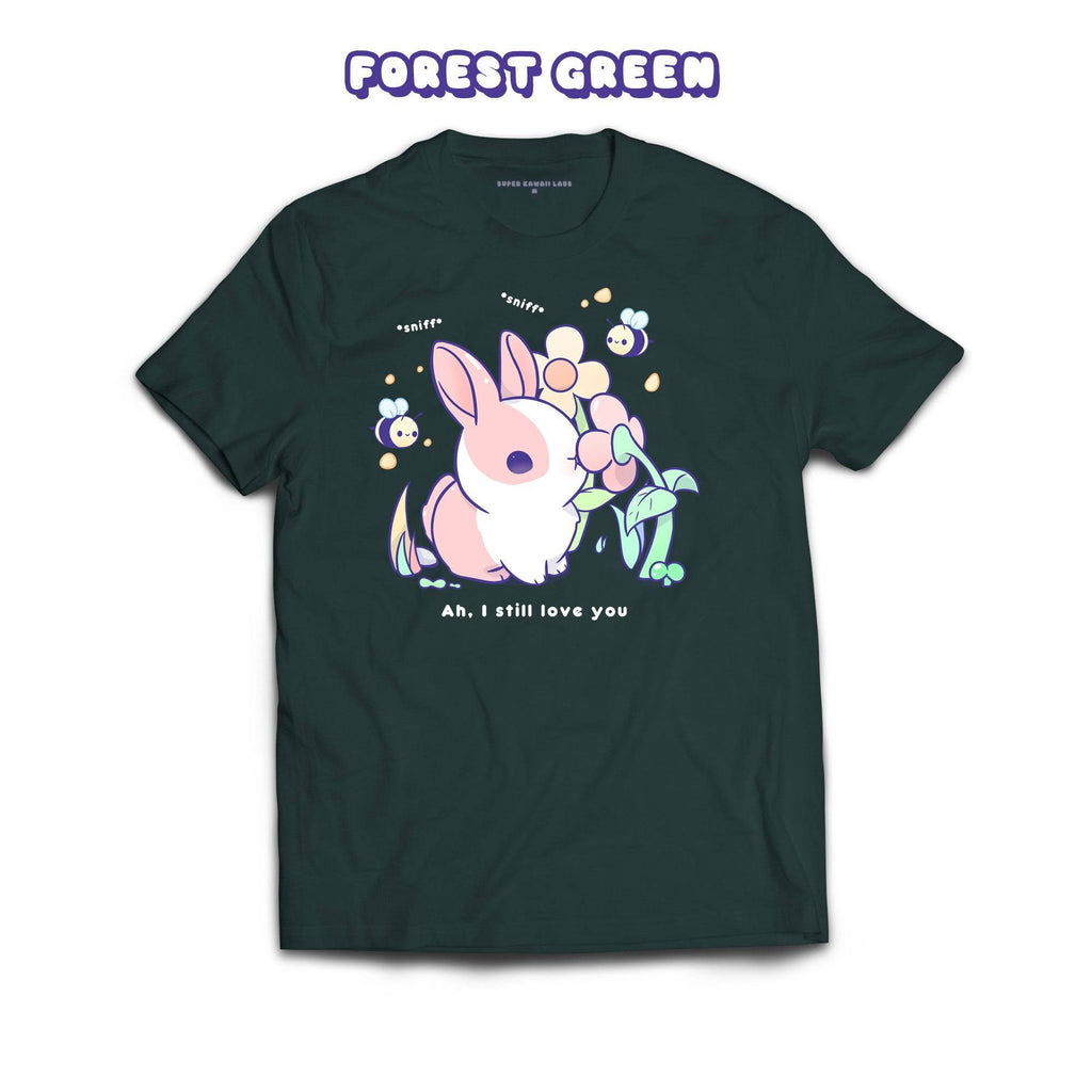 BunnySniff T-shirt, Forest Green 100% Ringspun Cotton T-shirt