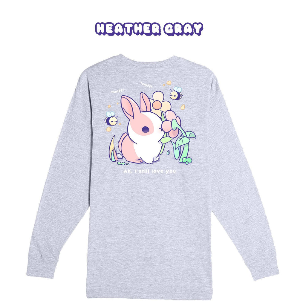 BunnySniff Heather Gray Longsleeve T-shirt