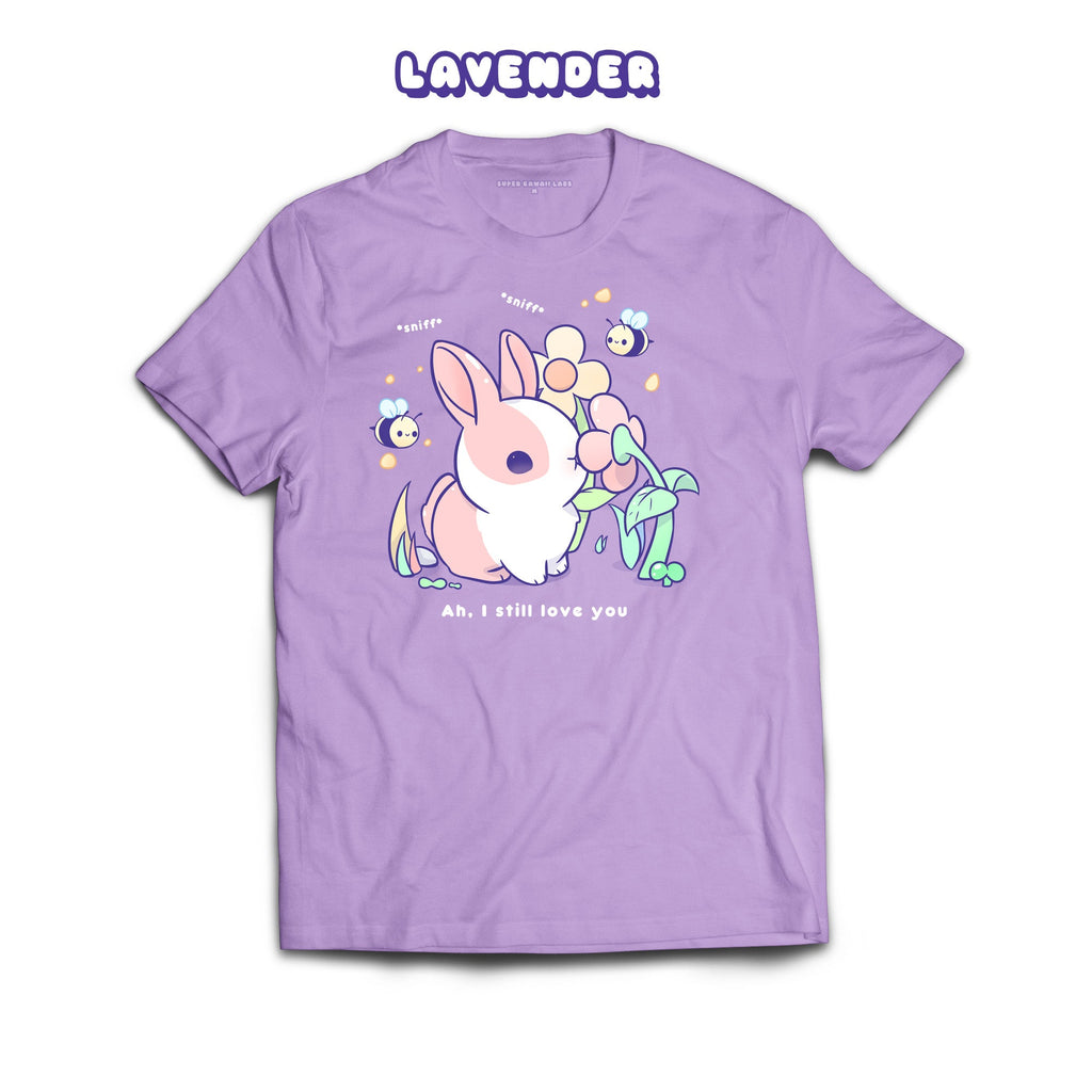 BunnySniff T-shirt, Lavender 100% Ringspun Cotton T-shirt