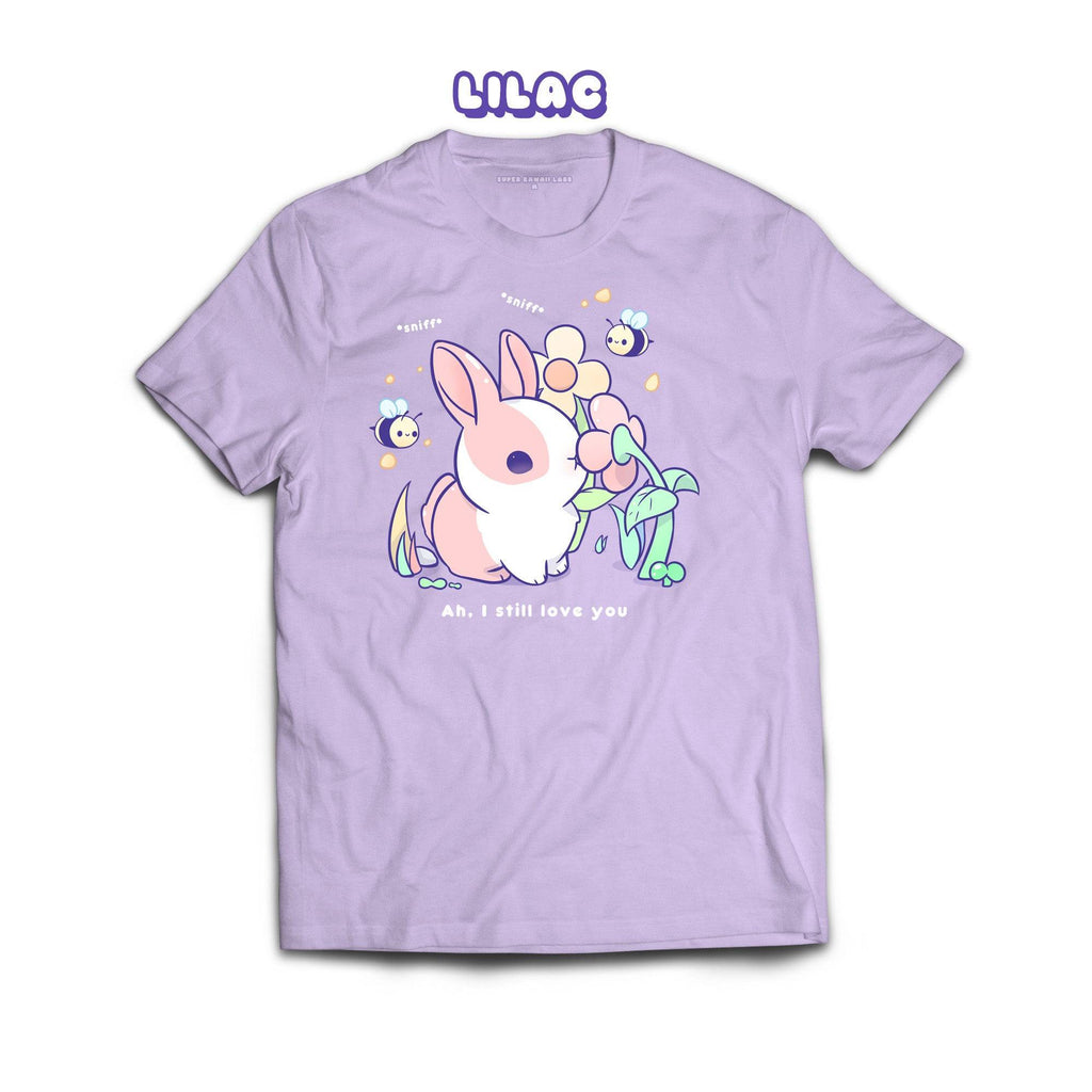 BunnySniff T-shirt, Lilac 100% Ringspun Cotton T-shirt