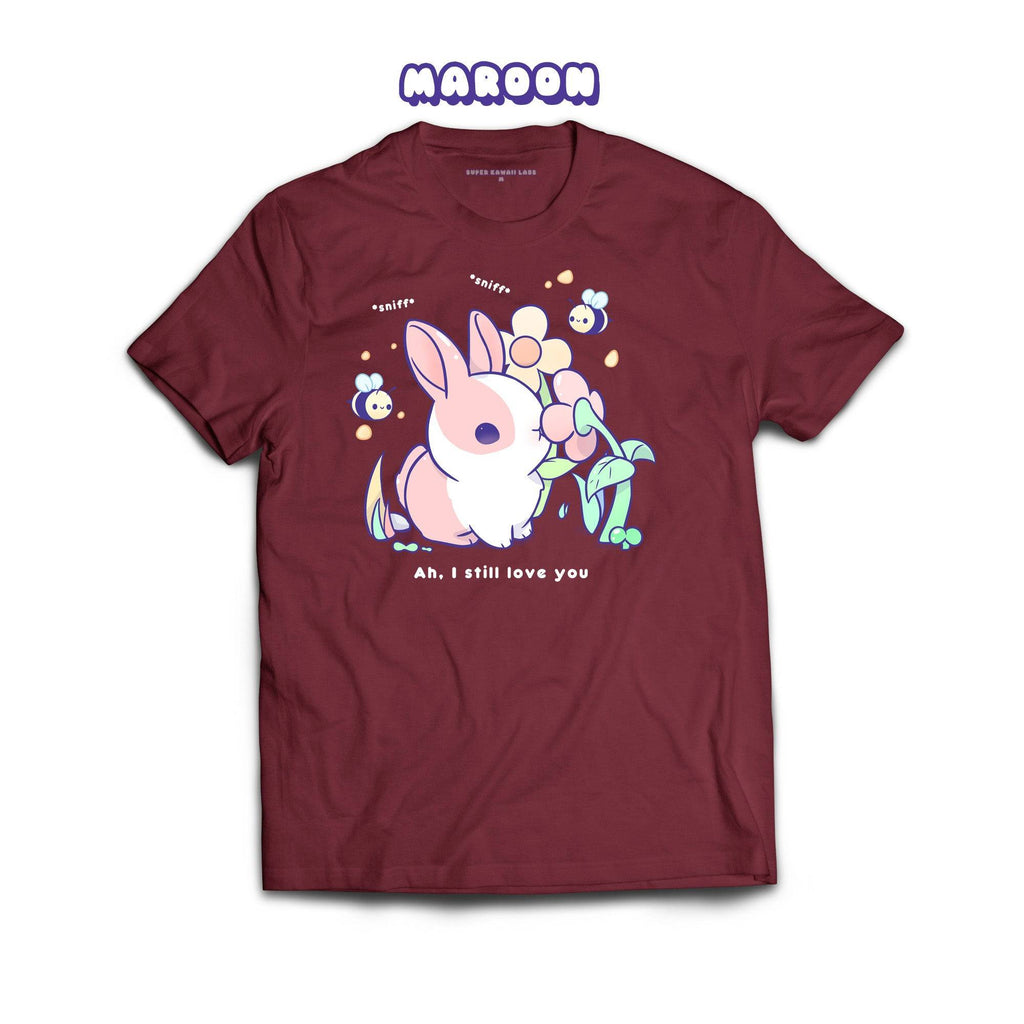 BunnySniff T-shirt, Maroon 100% Ringspun Cotton T-shirt